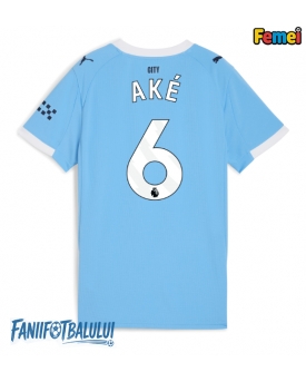 Manchester City Nathan Ake #6 Tricou Fotbal Replică 2025-26 Femei Acasa